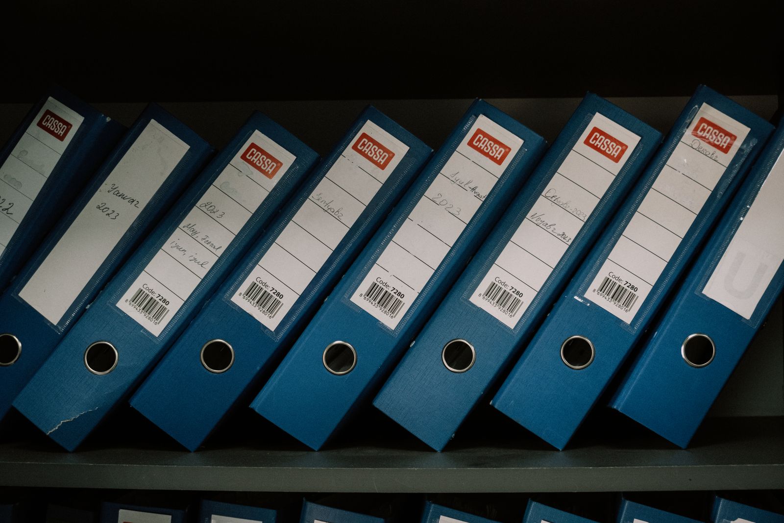 Indexed contract files labelled and stored in a contract repository